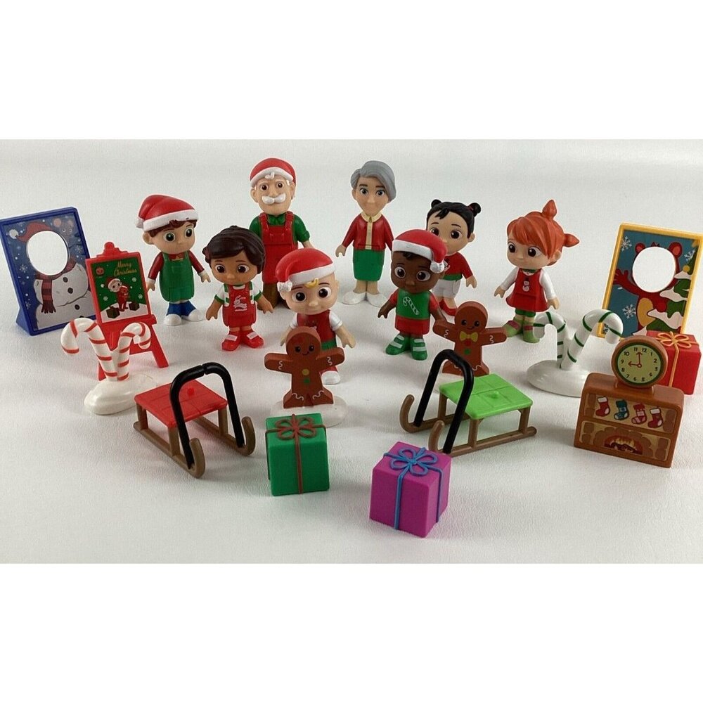 Cocomelon Christmas Holiday Advent Calendar Figures Playset Grandma Nina JJ Toy